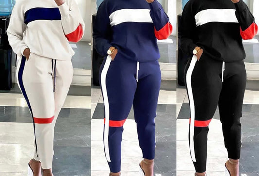 Women 2 Piece Set - Jogging Suits - Pullover Sweatshirt Sweatpants Jogger