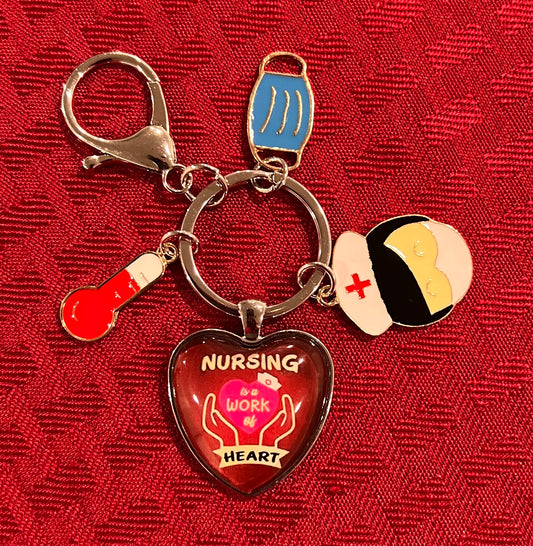 Nurse & Heart Keychain